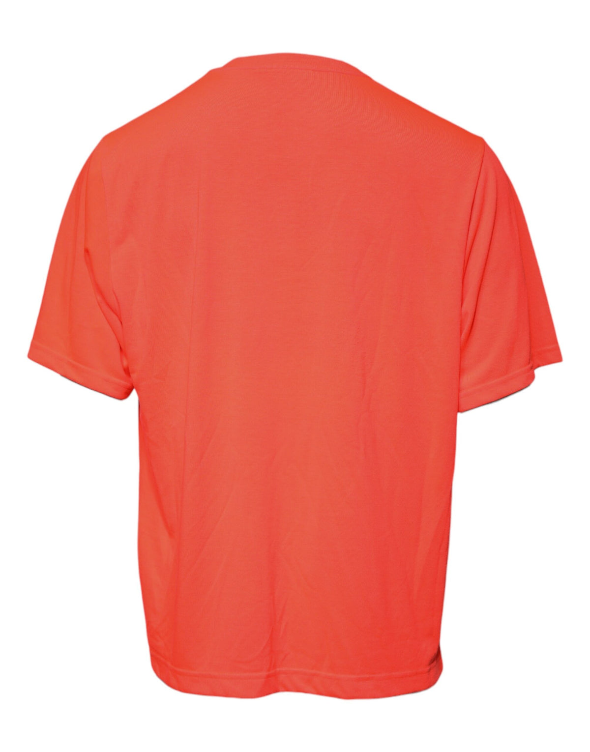 T-shirt à col rond en polyester avec logo orange de Dolce &amp; Gabbana