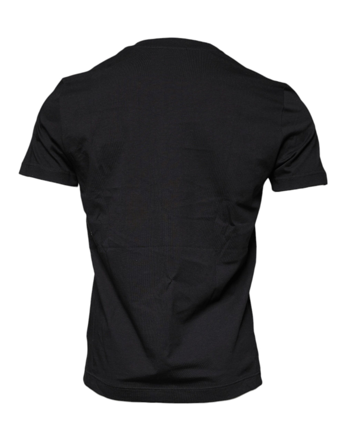 T-shirt noir en coton à manches courtes et col rond de Dolce &amp; Gabbana