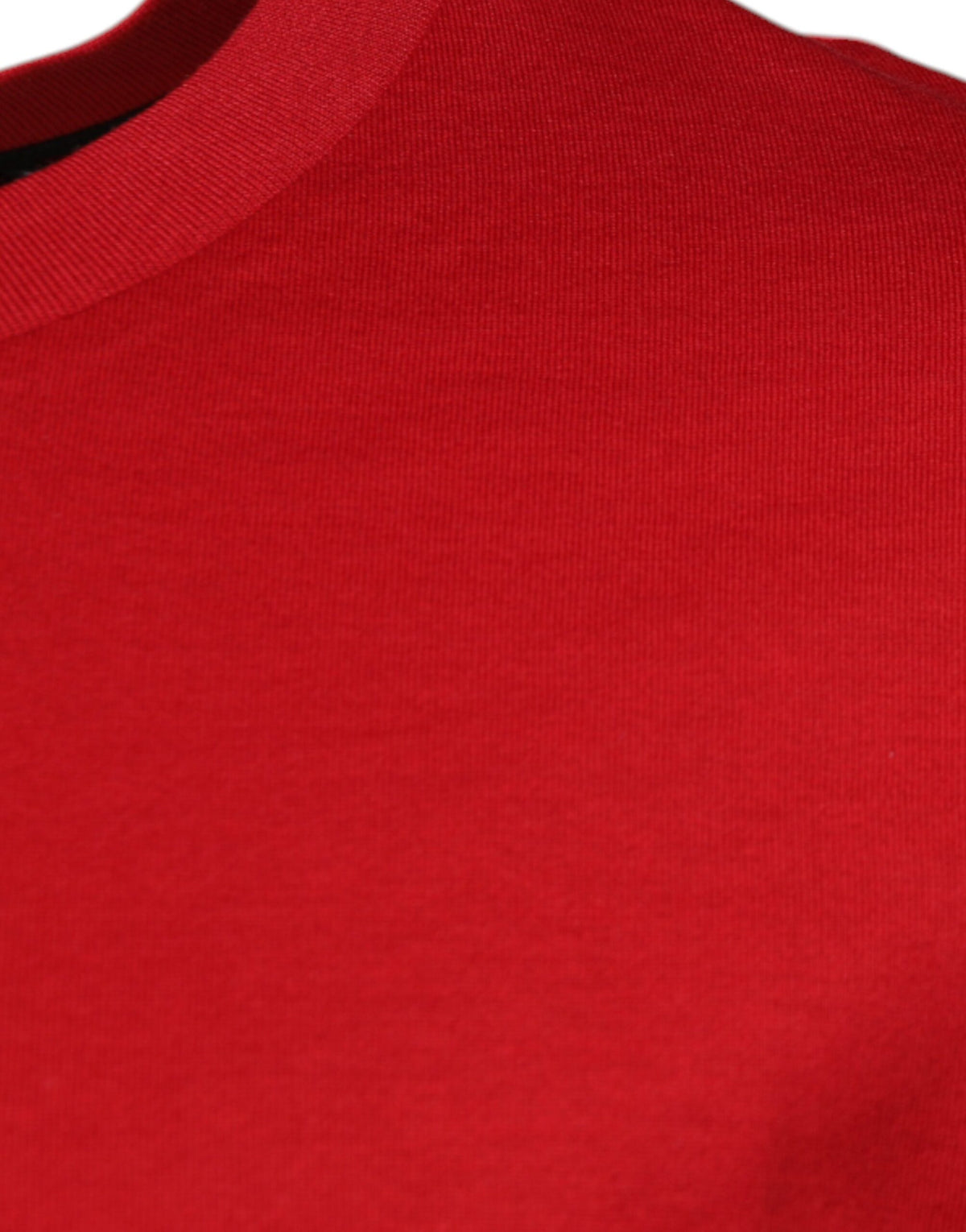 T-shirt en coton à col rond avec imprimé du logo rouge de Dolce &amp; Gabbana