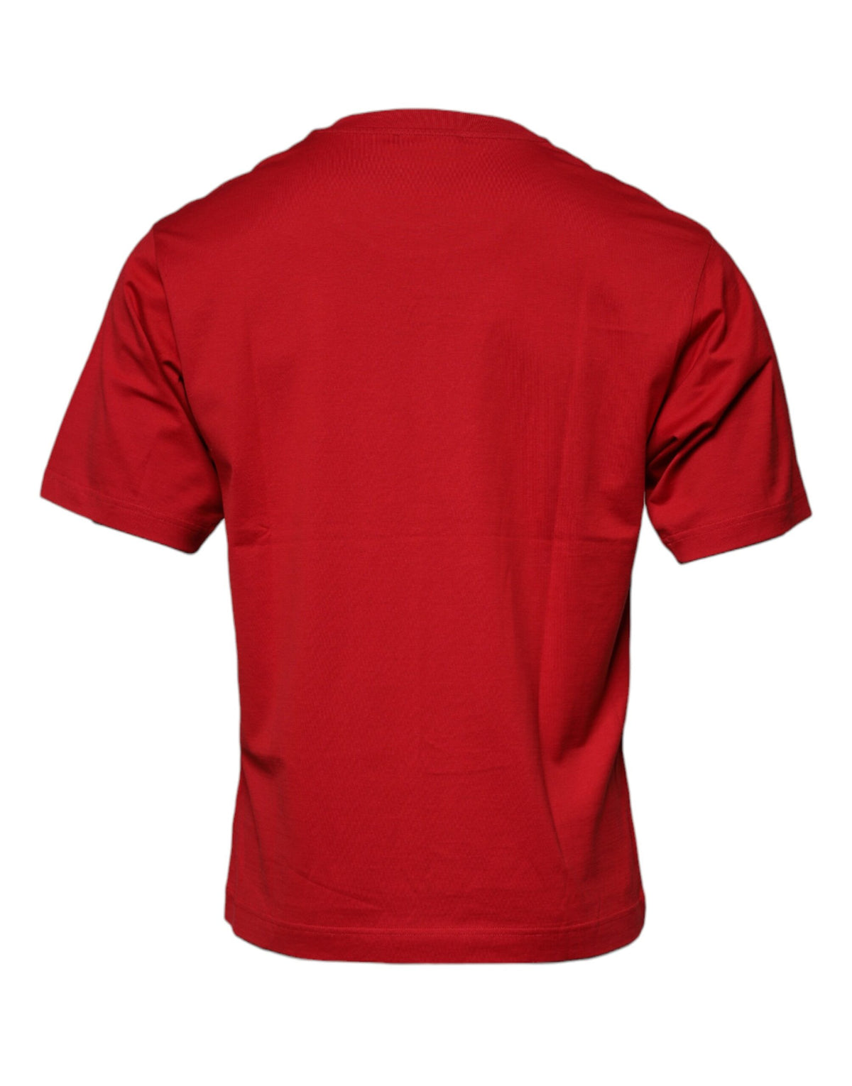 T-shirt en coton à col rond avec imprimé du logo rouge de Dolce &amp; Gabbana