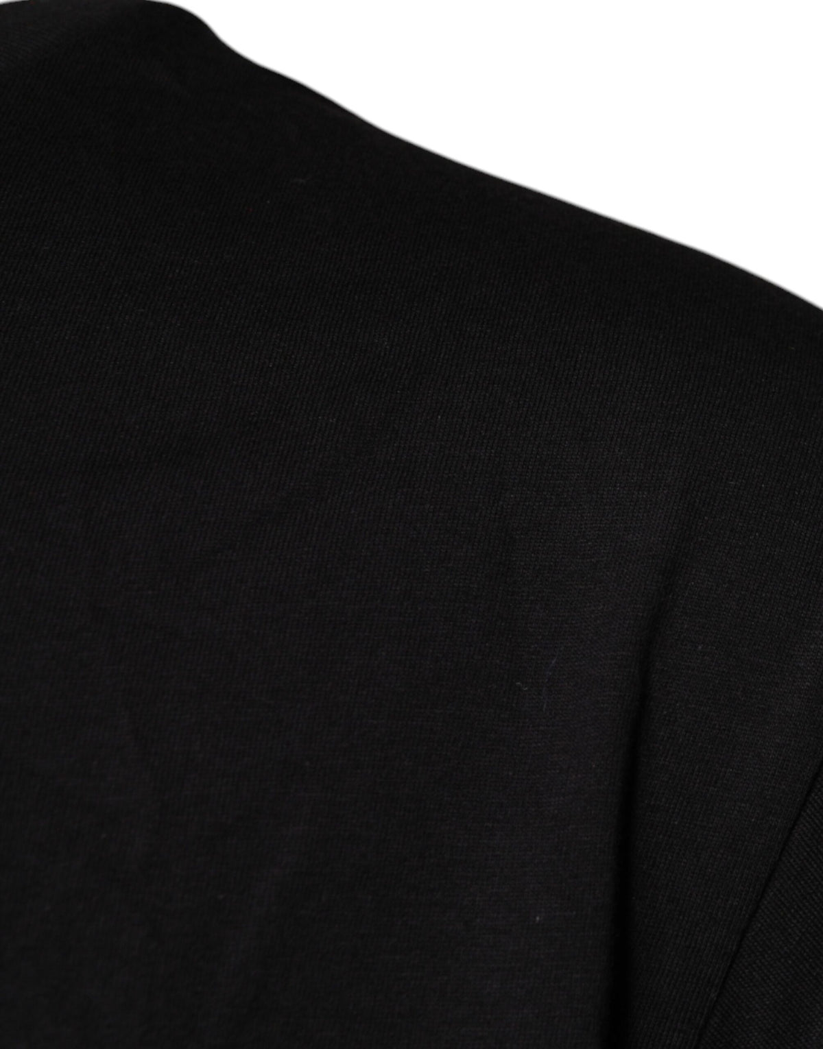 T-shirt en coton à col rond noir avec imprimé du logo Dolce &amp; Gabbana