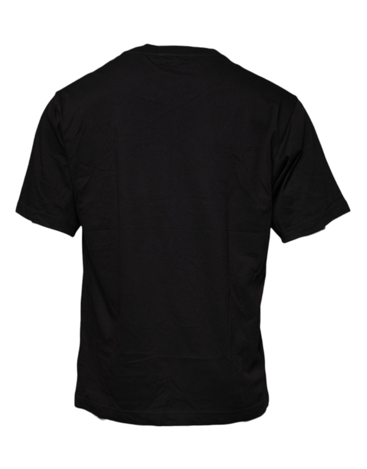 T-shirt en coton à col rond noir avec imprimé du logo Dolce &amp; Gabbana