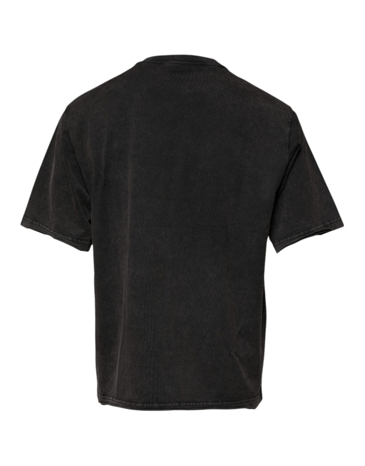 T-shirt à col rond en coton avec imprimé léopard gris de Dolce &amp; Gabbana