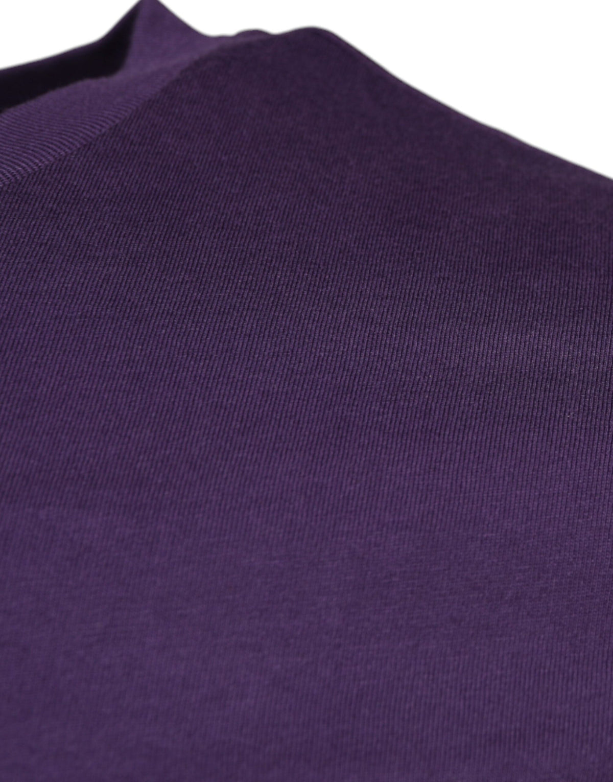 T-shirt à manches courtes en coton violet à col rond de Dolce &amp; Gabbana