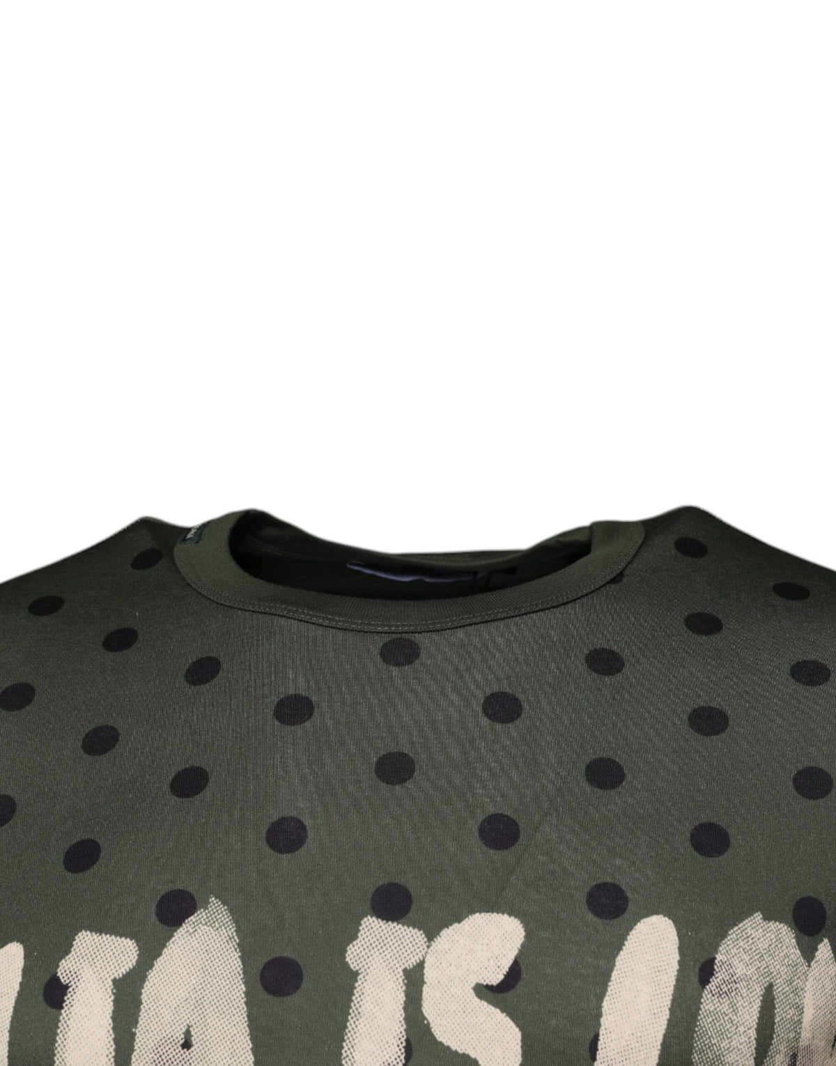 T-shirt à col rond en coton gris Sicilia de Dolce &amp; Gabbana