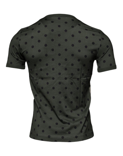 Dolce & Gabbana grijs Sicilia katoenen T-shirt met ronde hals