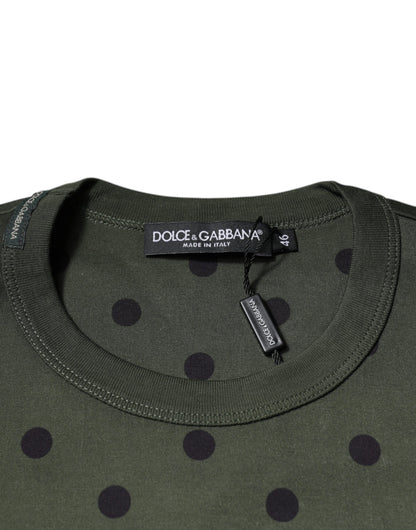 Dolce & Gabbana grijs Sicilia katoenen T-shirt met ronde hals