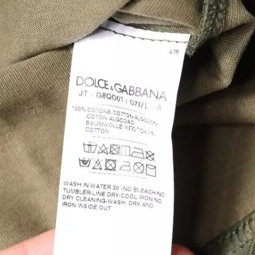 T-shirt en coton à col rond multicolore à motif camouflage de Dolce &amp; Gabbana