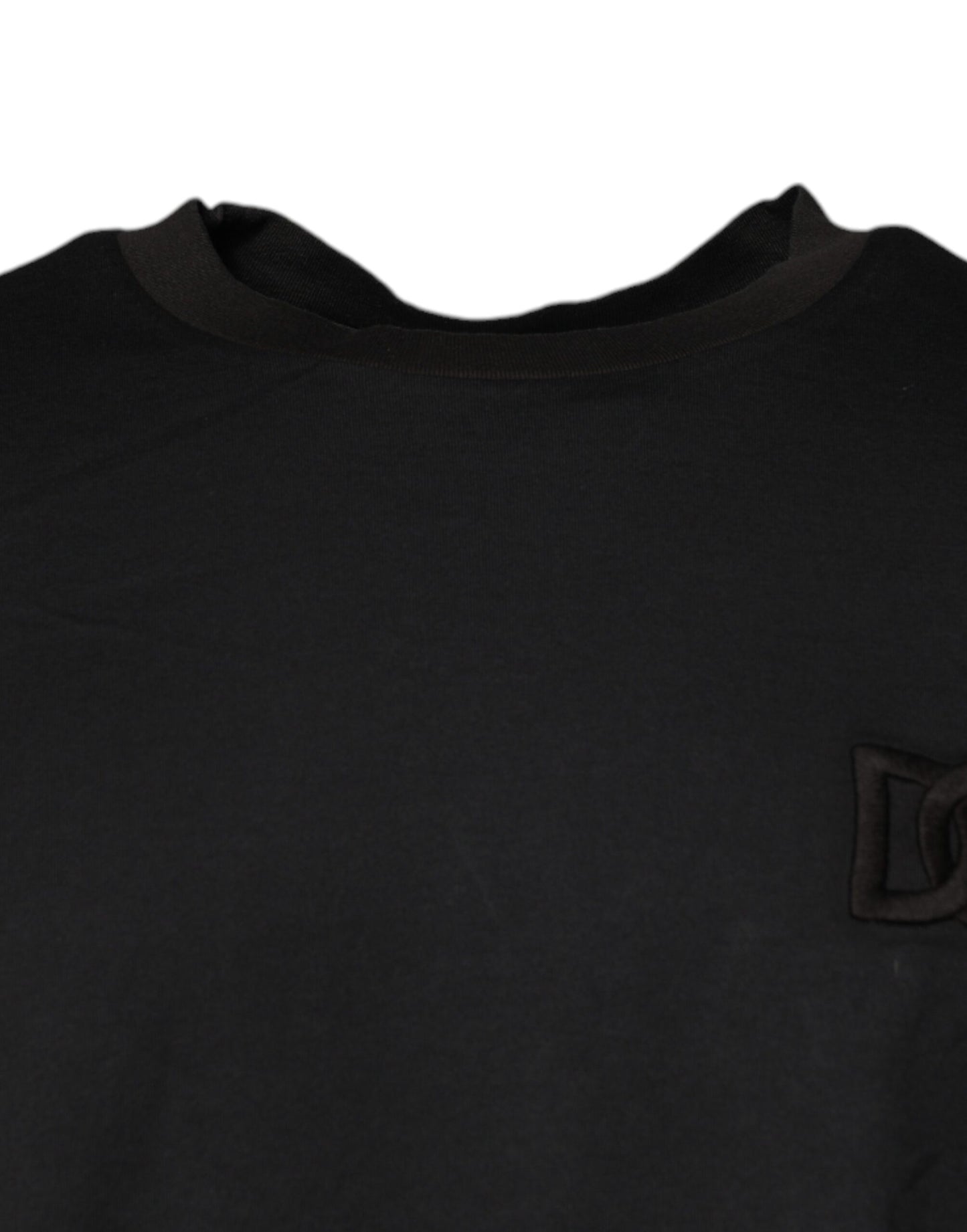 Dolce & Gabbana zwart T-shirt met logo, ronde hals en korte mouwen