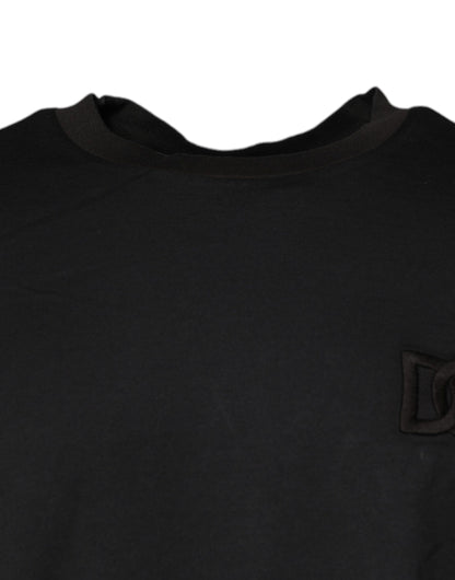 Dolce & Gabbana zwart T-shirt met logo, ronde hals en korte mouwen