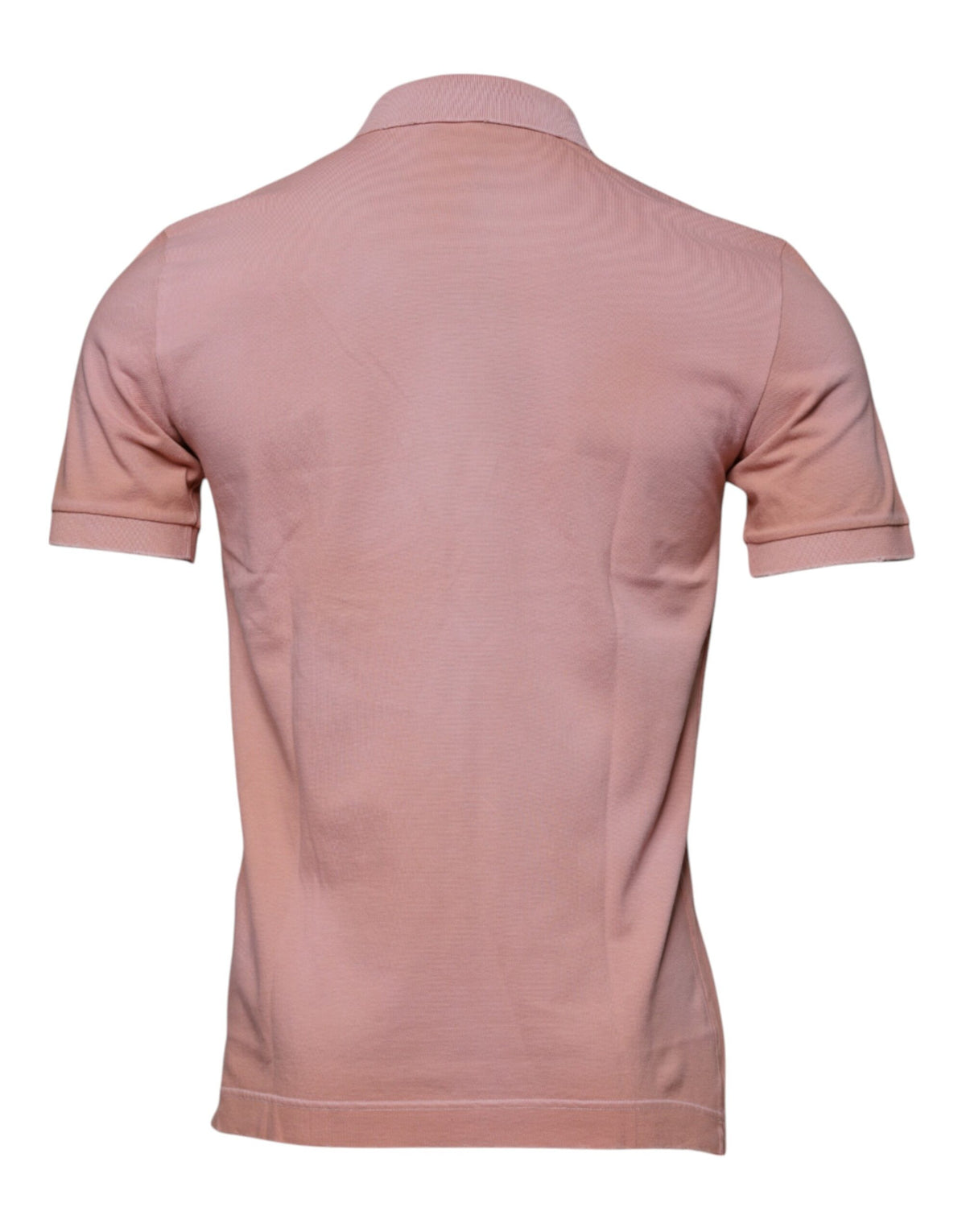 T-shirt polo à manches courtes Dolce &amp; Gabbana rose avec col à couronne.