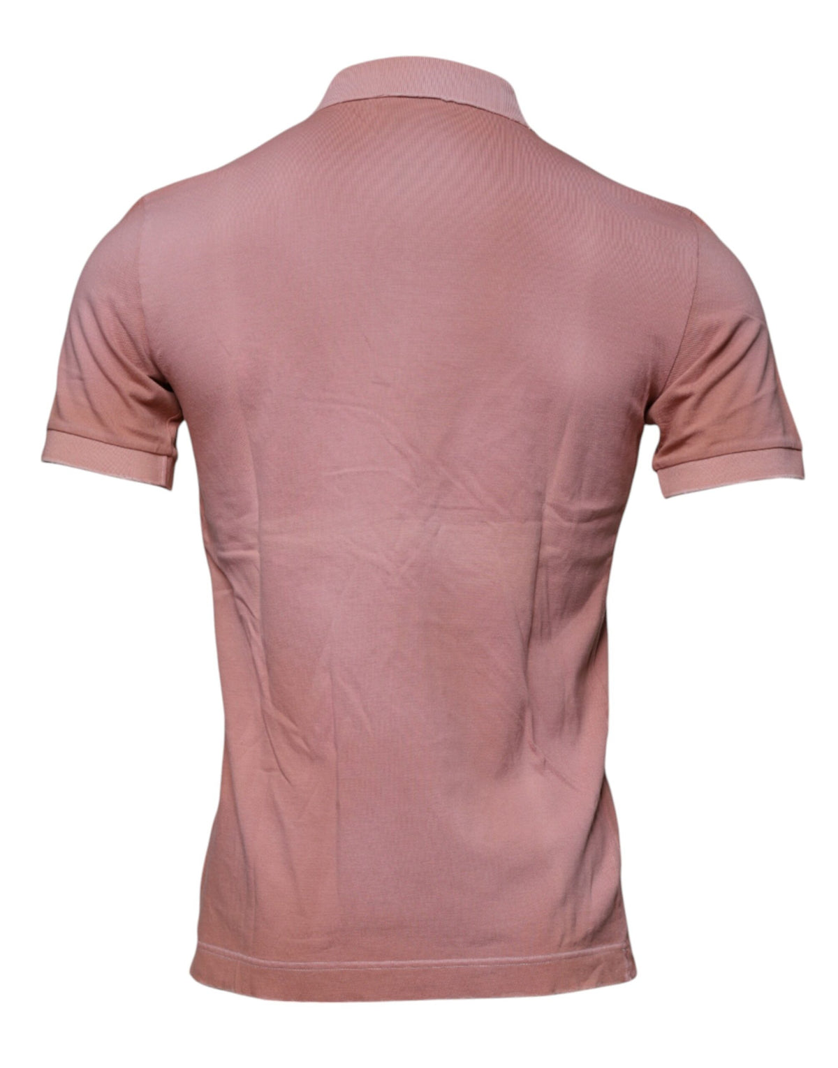 T-shirt polo à manches courtes Dolce &amp; Gabbana rose avec col à couronne.