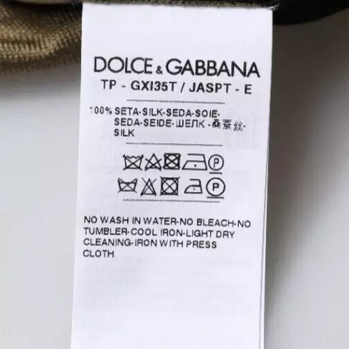 T-shirt polo à col montant multicolore à motif camouflage de Dolce &amp; Gabbana