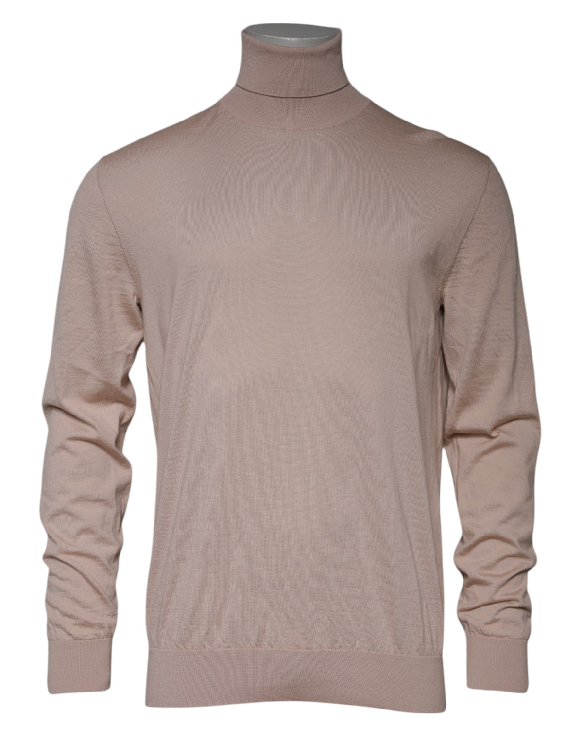 Pull en cachemire beige à col montant de Dolce &amp; Gabbana