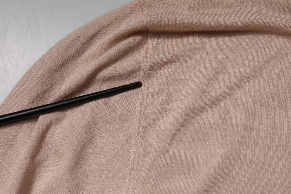 Pull en cachemire beige à col montant de Dolce &amp; Gabbana