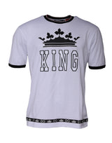 T-shirt blanc en jersey à manches courtes et col rond de Dolce &amp; Gabbana