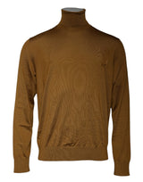 Pull en cachemire à col montant brun de Dolce &amp; Gabbana