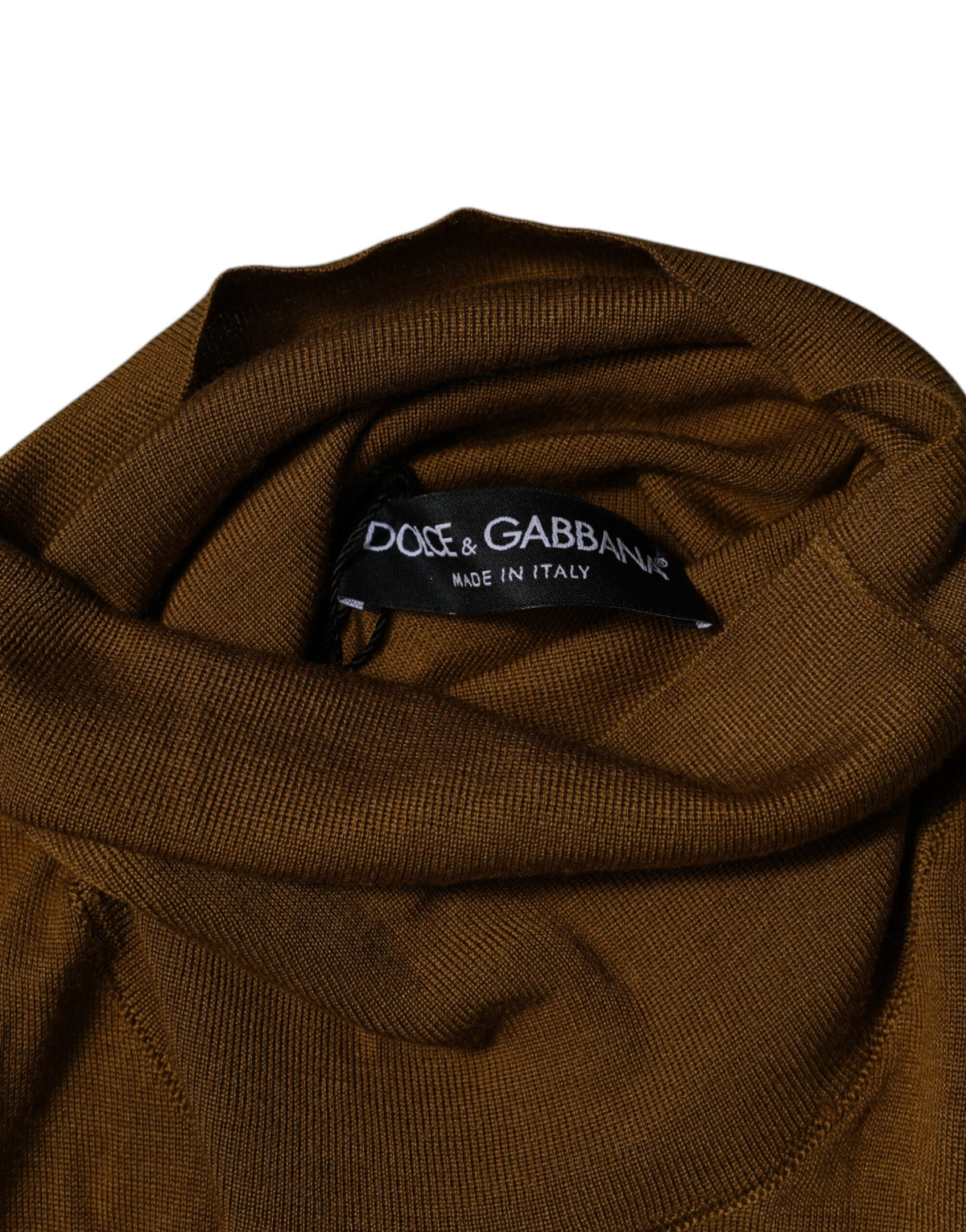 Pull en cachemire à col montant brun de Dolce &amp; Gabbana