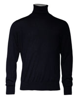Pull en cachemire bleu à col montant de Dolce &amp; Gabbana