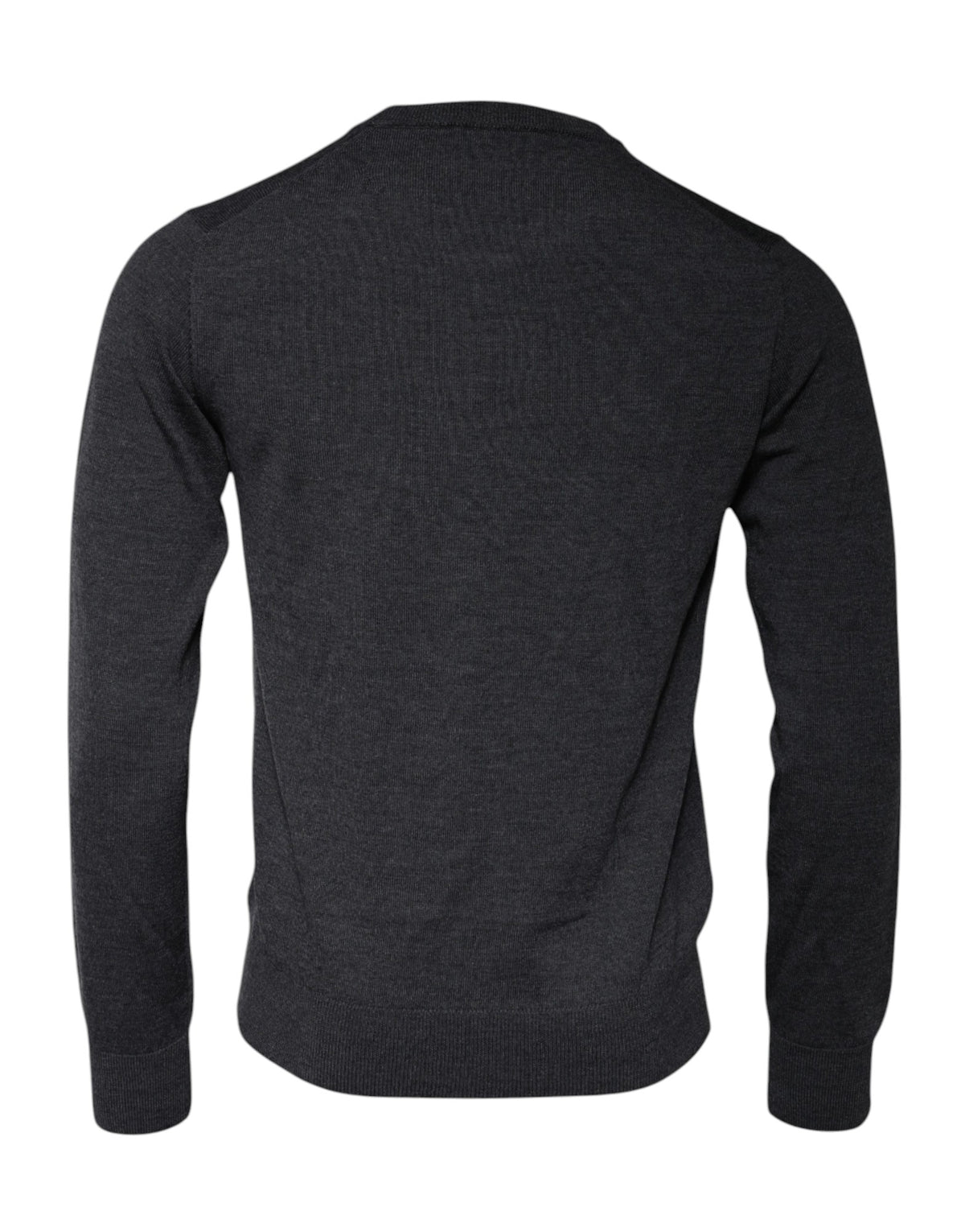 Pull en jersey à col rond avec logo DG de Dolce &amp; Gabbana en gris foncé