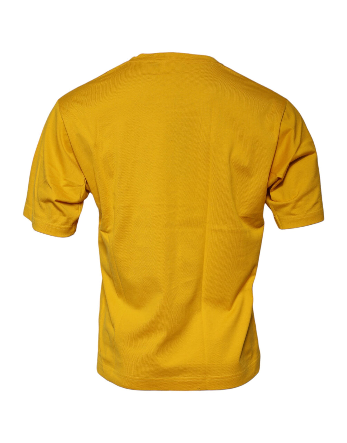 T-shirt à manches courtes à col rond avec logo Dolce &amp; Gabbana, jaune foncé.