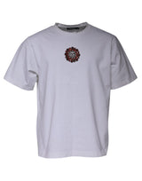 T-shirt à col rond blanc avec logo brodé de Dolce &amp; Gabbana
