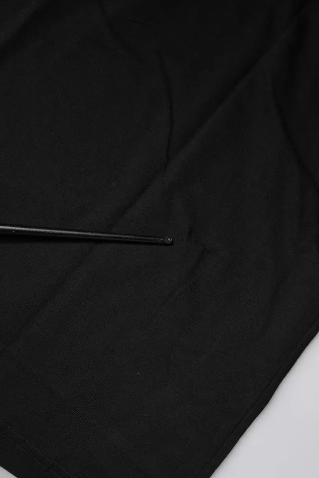 T-shirt à manches courtes en coton noir avec imprimé du logo Dolce &amp; Gabbana