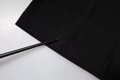 Dolce & Gabbana wit T-shirt van katoen met zwarte logo-print en korte mouwen