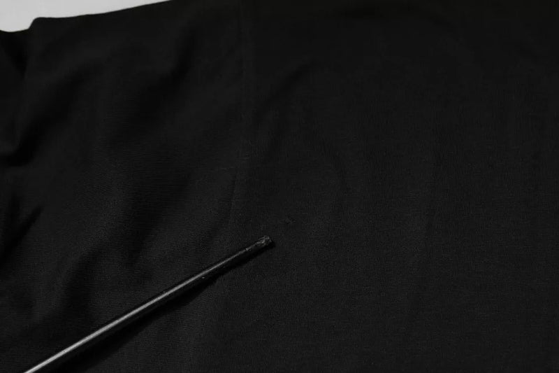T-shirt à manches courtes en coton noir avec imprimé du logo Dolce &amp; Gabbana