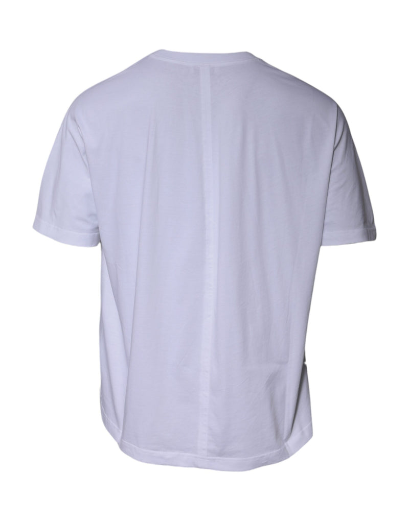 Balenciaga wit logo katoenen T-shirt met ronde hals en korte mouwen