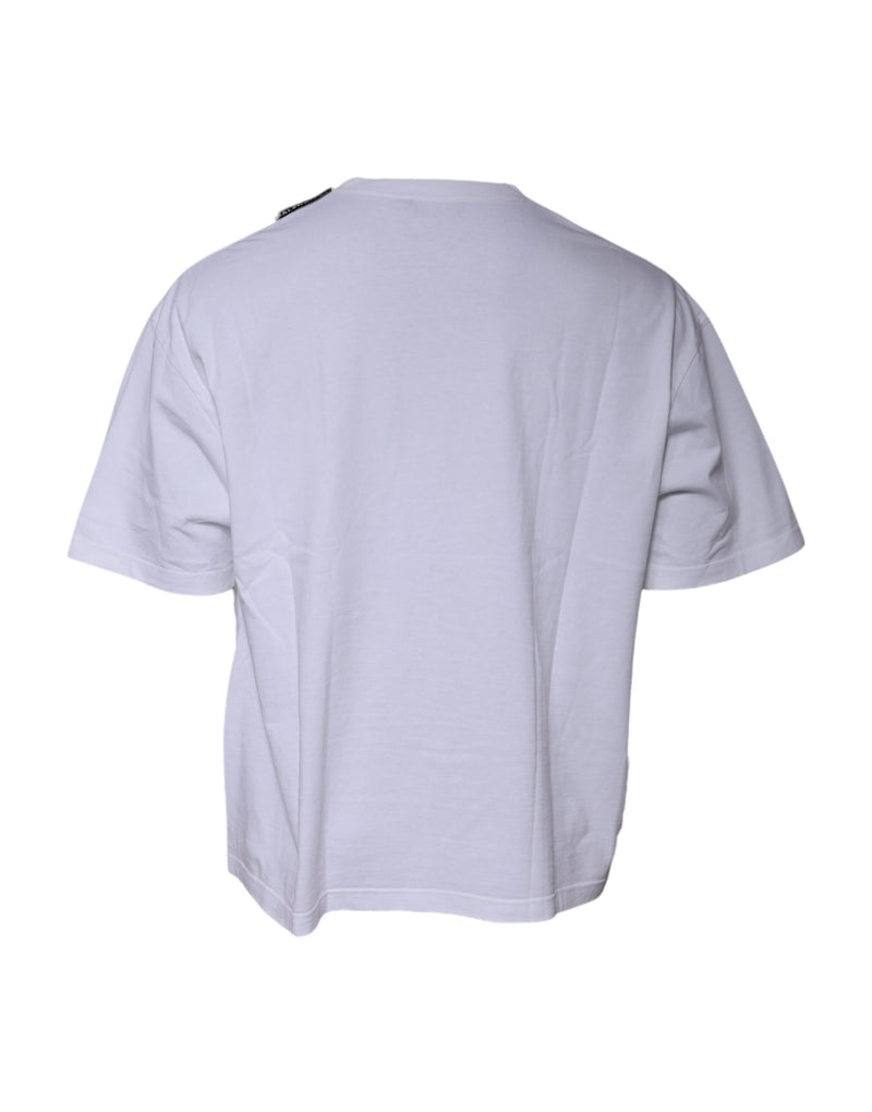 Balenciaga wit logo katoenen jersey T-shirt met ronde hals en korte mouwen