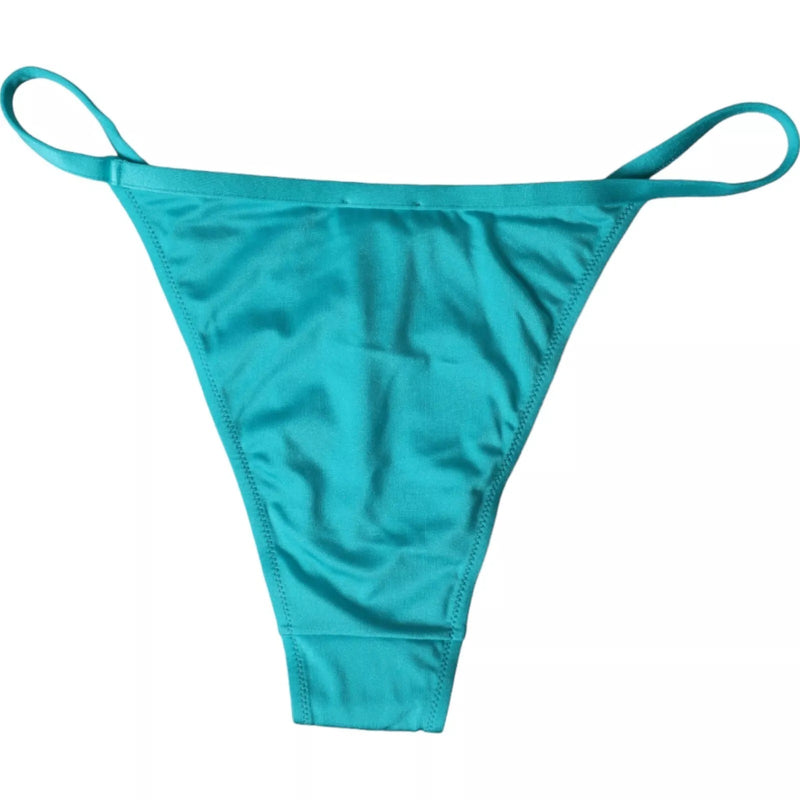 Dolce & Gabbana Blue Green Nylon Beachwear Bikini Bottom