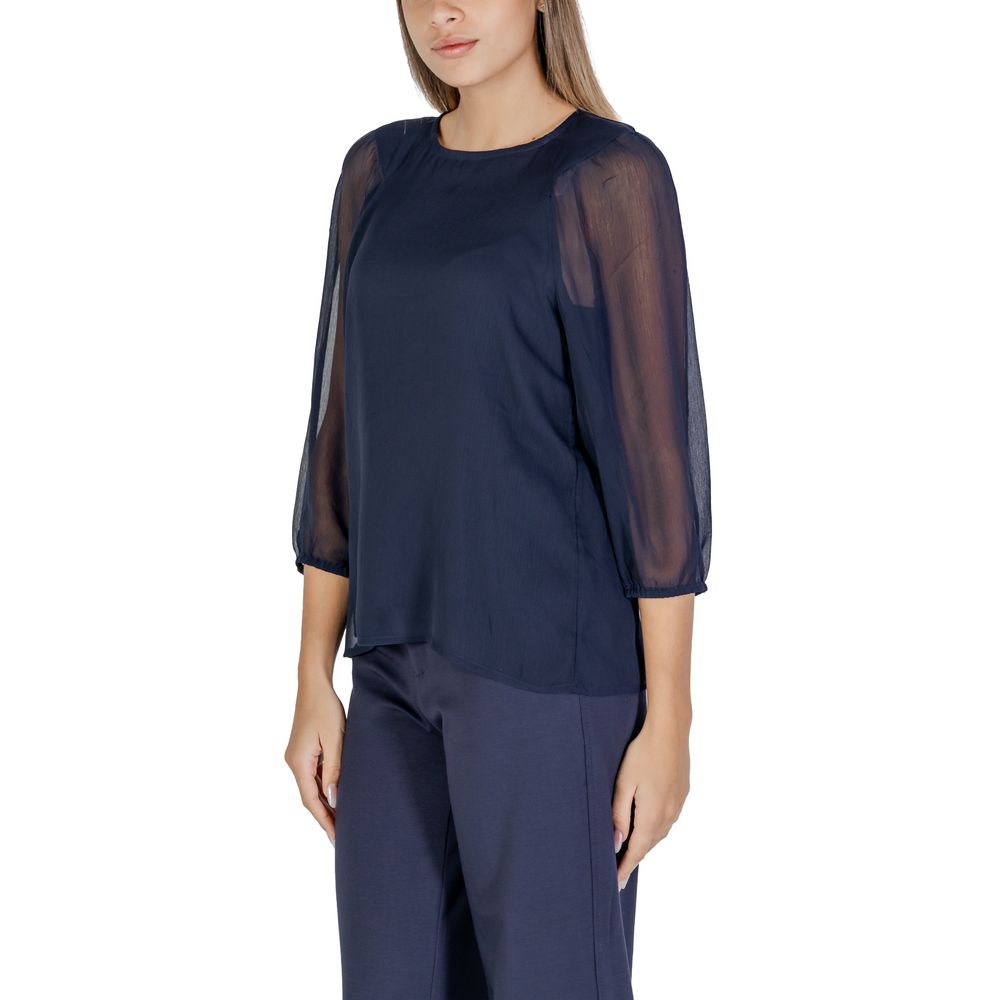 Blouse van blauw polyester van Street One