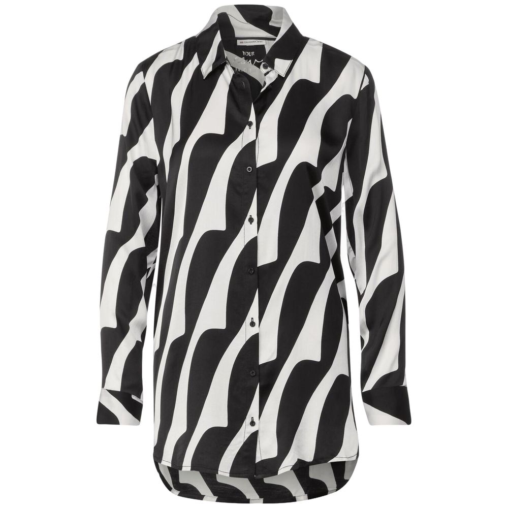 Blouse Viscose Street One Black And White - Élégante et Tendance