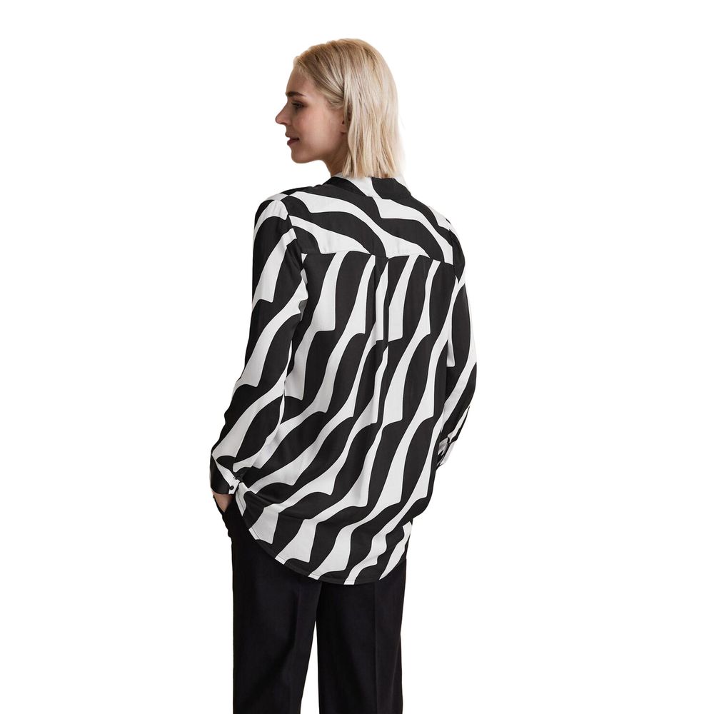 Blouse Viscose Street One Black And White - Élégante et Tendance