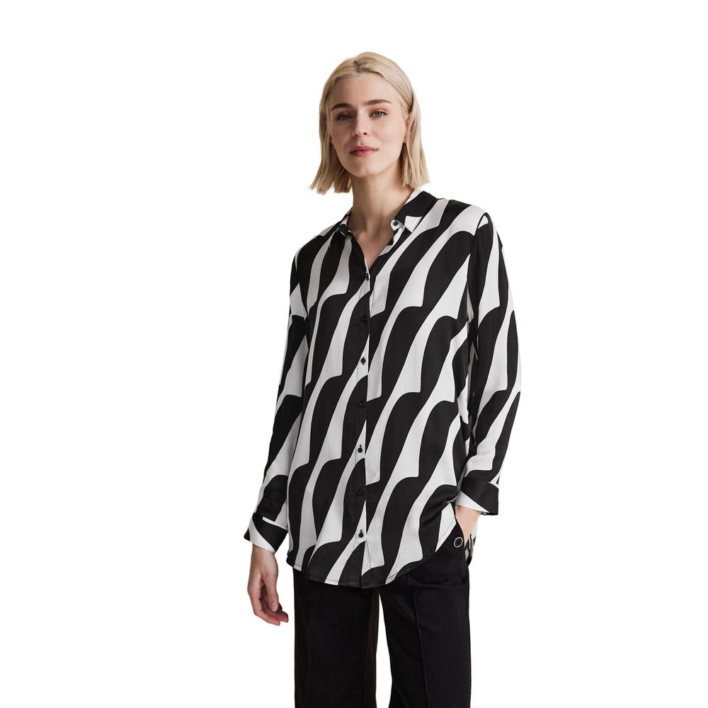 Blouse Viscose Street One Black And White - Élégante et Tendance