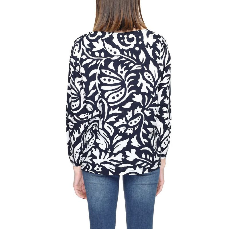 Street One Blue Viscose Blouse - Elegant Floral Design