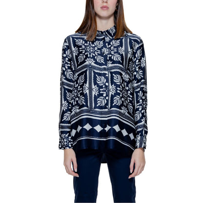 Street One Blauwe Viskose Blouse