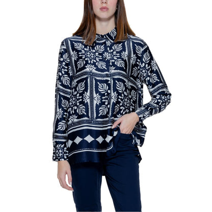 Street One Blauwe Viskose Blouse