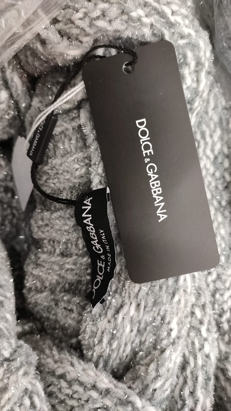 Pull en cachemire gris Dolce & Gabbana à col roulé