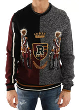 Pull en laine et cachemire multicolore à motif singe KING Knight de Dolce &amp; Gabbana