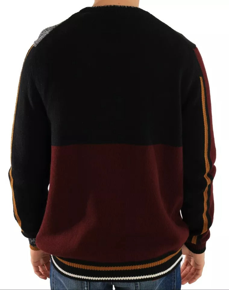 Pull en laine et cachemire multicolore à motif singe KING Knight de Dolce &amp; Gabbana