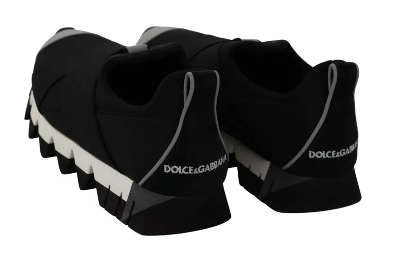Dolce & Gabbana Black Shark Neoprene Stretch Sneakers