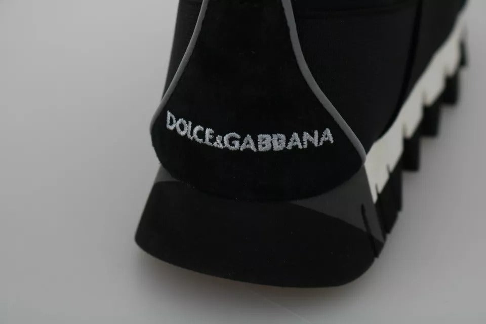 Dolce & Gabbana Black Shark Neoprene Stretch Sneakers