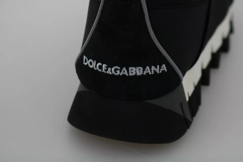 Dolce & Gabbana Black Shark Neoprene Stretch Sneakers