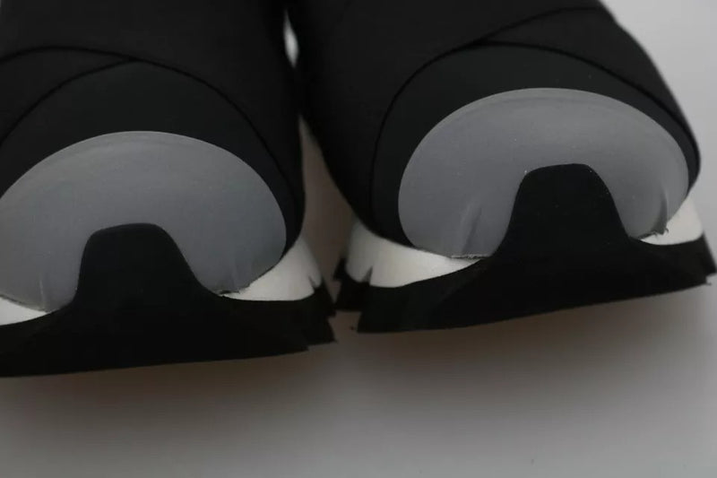 Dolce & Gabbana Black Shark Neoprene Stretch Sneakers