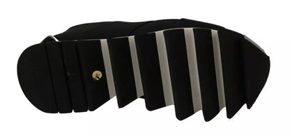 Dolce & Gabbana zwarte sneakers van stretch neopreen met haaiendetail