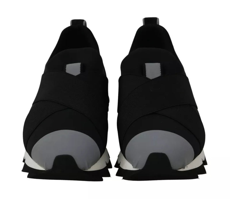 Dolce & Gabbana Black Shark Neoprene Stretch Sneakers