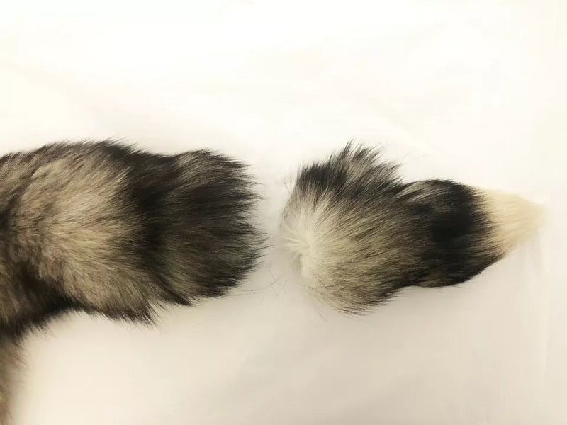 Dolce & Gabbana Brown Fox Tail Fur Shawl Neck Wrap Scarf