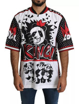 T-shirt blanc à motif panda roi en polyester de Dolce &amp; Gabbana